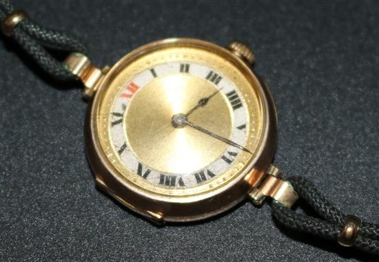 Ladies 9ct gold Rolex wrist watch